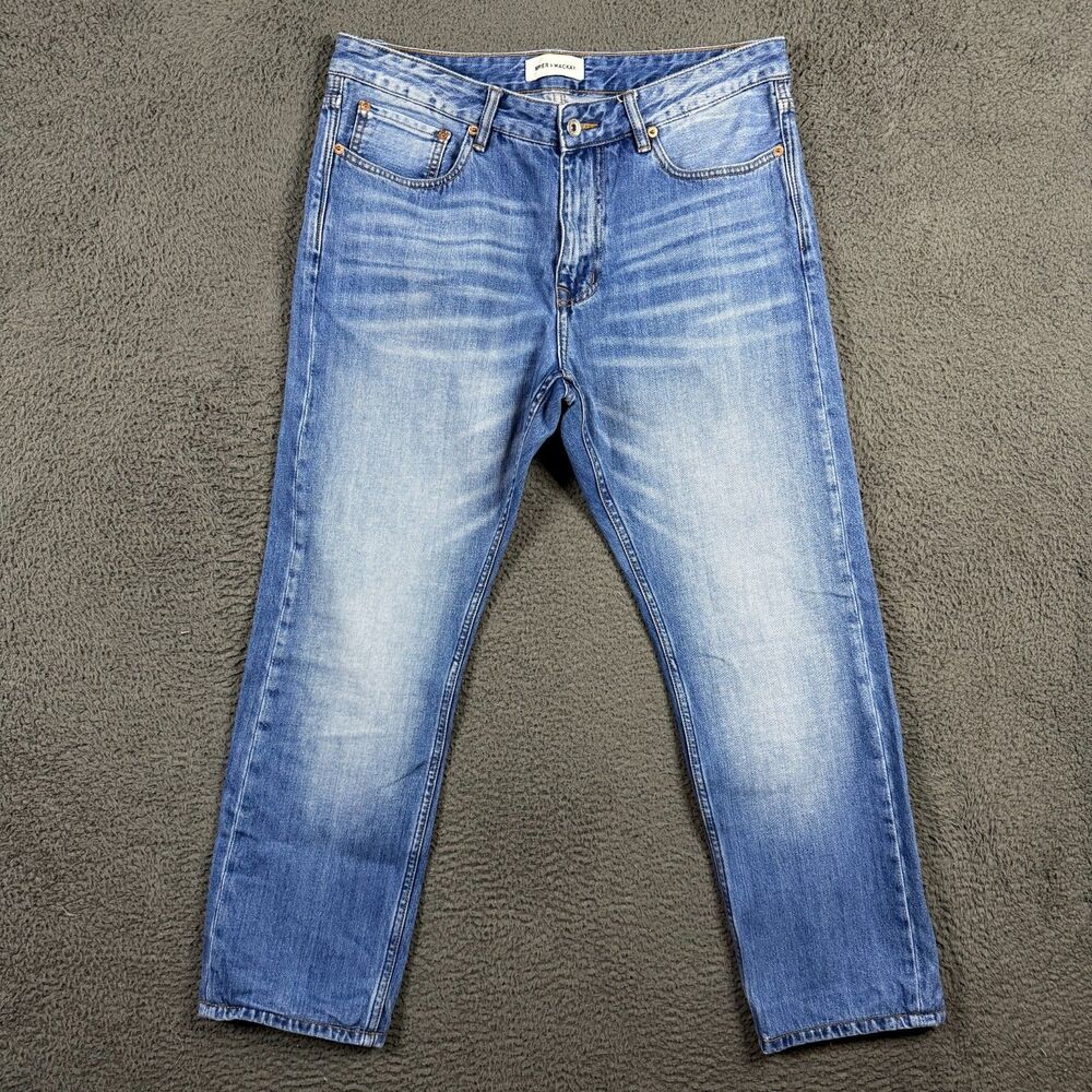 Spier & Mackay Jeans Mens 36 (Fits 34x29) Blue Contemporary Fit Light Wash Denim